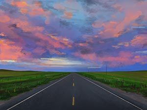 Sunset Drive Illustration